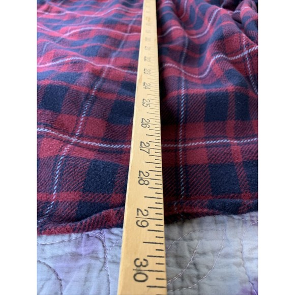 Orvis Shirt Jacket Mens L Red Black Flannel Button 100% Cotton Outdoors Casual - Picture 7 of 8